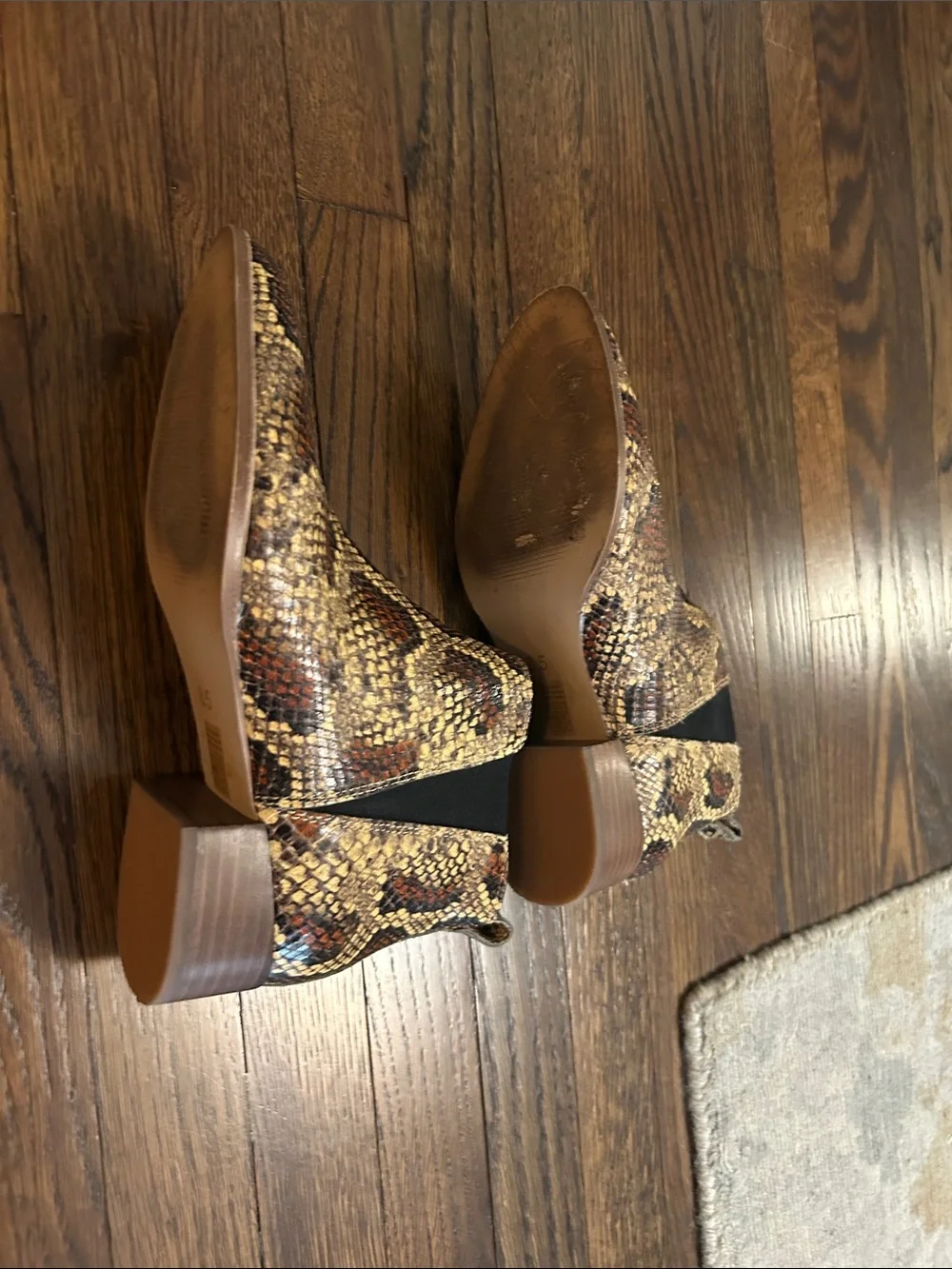 Madewell The Carina Boot in Snakeskin Embossed Leather 8.5